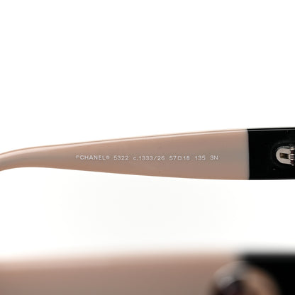 Chanel Acetate CC Sunglasses 5322 Black Beige 5 of 8