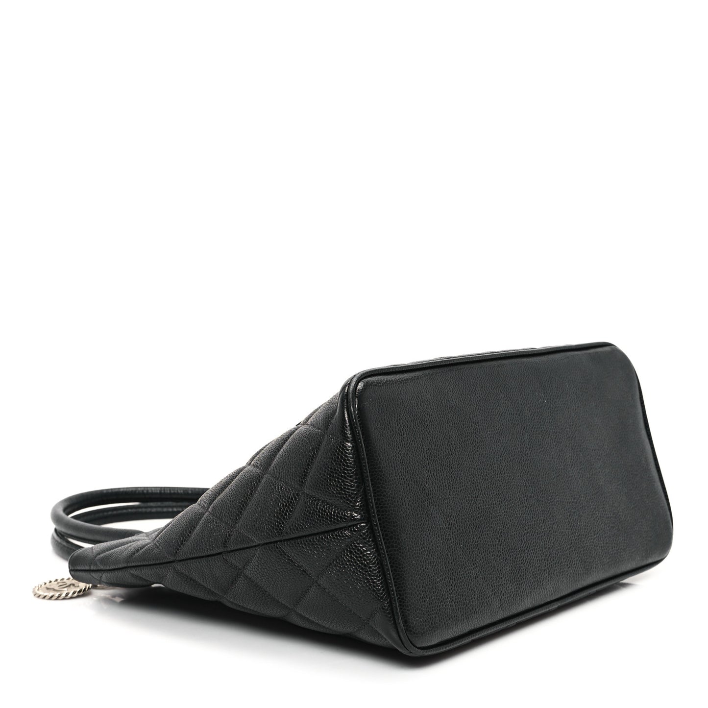 Caviar Quilted Medallion Tote Black