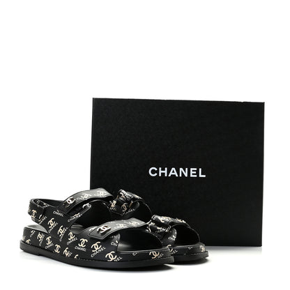 Chanel Rubber CC Dad Sandals 39 Black 12 of 12