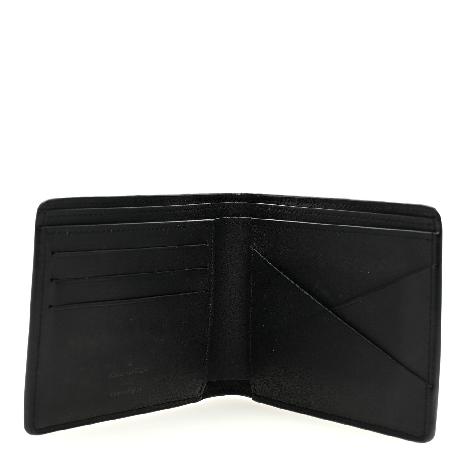 Louis Vuitton Calfskin Monogram Shadow Multiple Wallet Black 5 of 7
