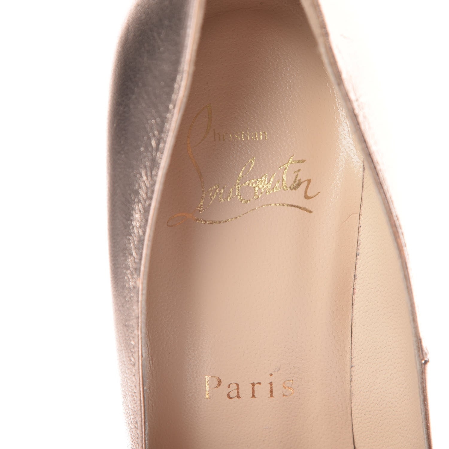 Christian Louboutin Metallic Nappa Fifi 100 Pumps 36 Pink 7 of 8