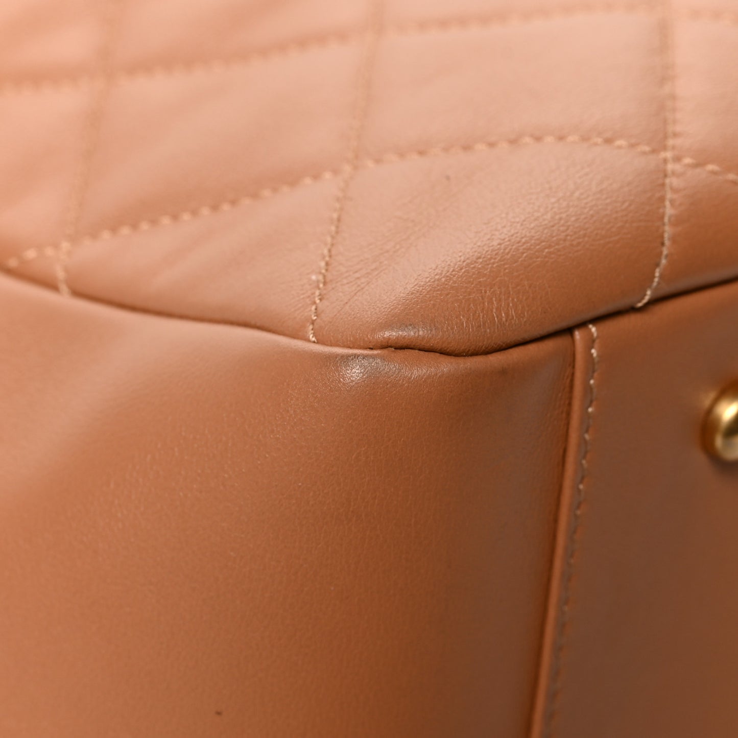 Lambskin Shopping Tote Camel
