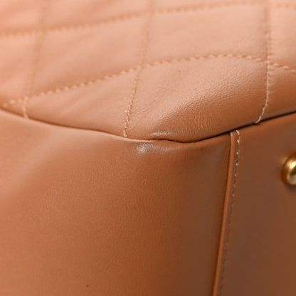 Chanel Lambskin Shopping Tote Camel 11 of 11