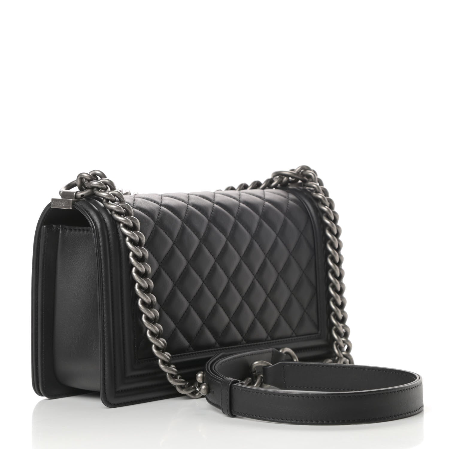 Chanel Calfskin Quilted Medium Boy Flap Black 3 of 13