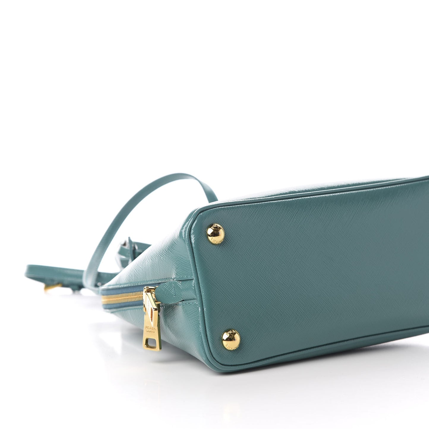 Saffiano Vernice Small Promenade Tote Turchese