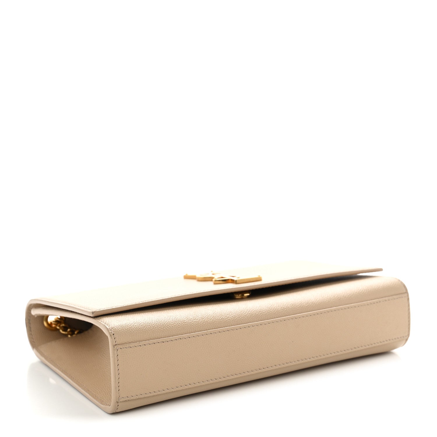 Saint Laurent Grain De Poudre Medium Monogram Kate Satchel Dark Beige 3 of 14