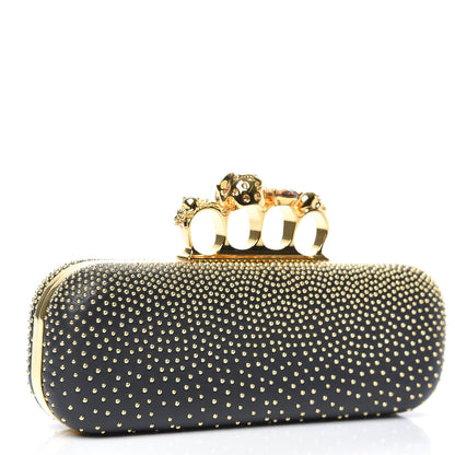Alexander McQueen Studded Knucklebox Clutch Black 3 of 10