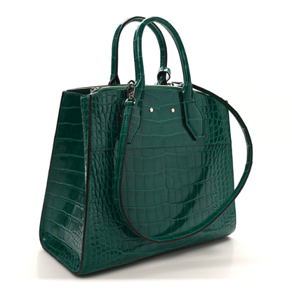 Louis Vuitton Alligator City Steamer MM Emeraude 3 of 9