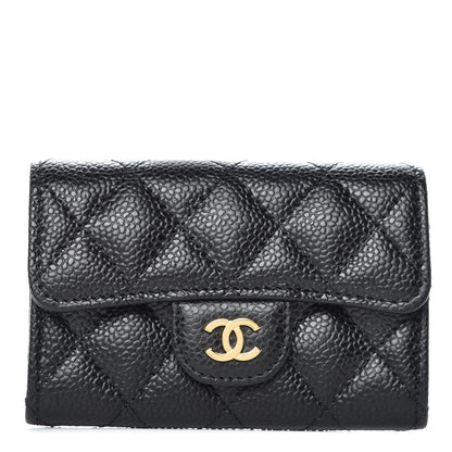 Chanel Caviar Quilted Flap Card Holder Black 1 of 9