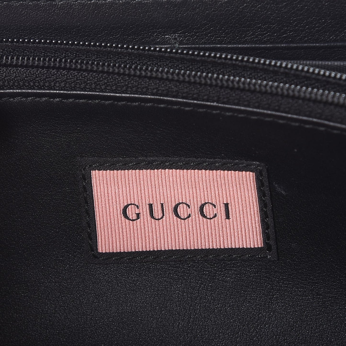 Calfskin Matelasse GucciGhost GG Marmont Zip Around Wallet Black New Acquamarine