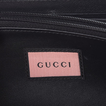 Gucci Calfskin Matelasse GucciGhost GG Marmont Zip Around Wallet Black New Acquamarine 6 of 11