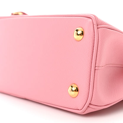 Prada Saffiano Mini Galleria Double Zip Tote Petalo 9 of 9