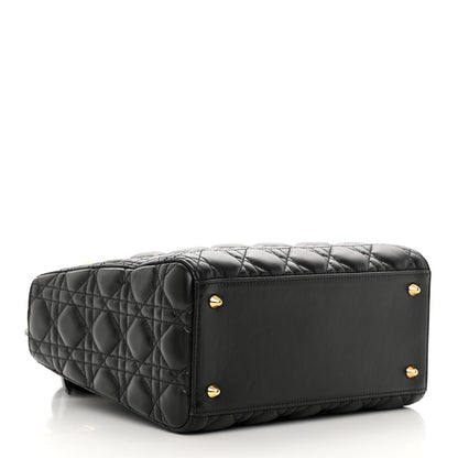 Christian Dior Lambskin Cannage Medium Lady Dior Black 4 of 13