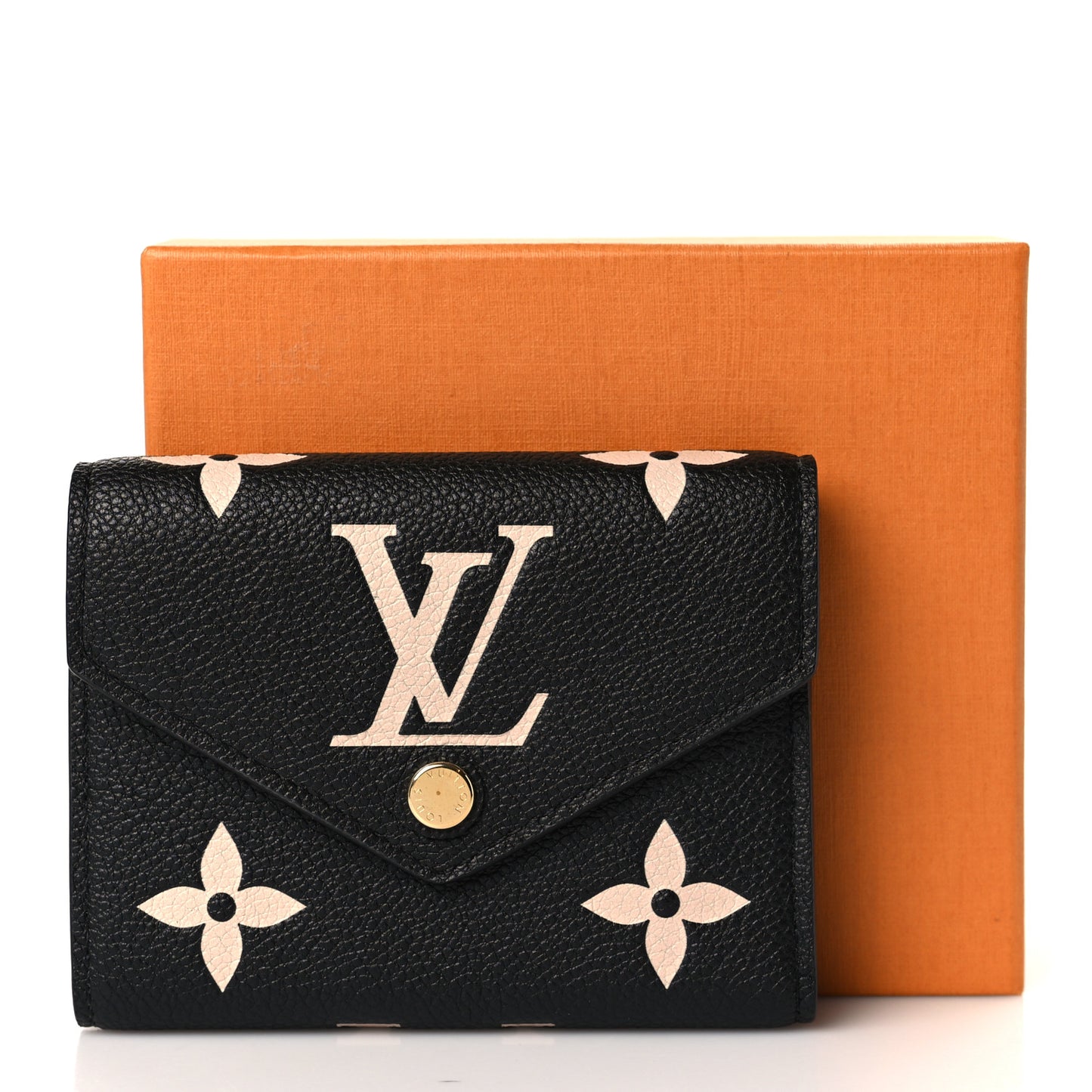 Empreinte Monogram Giant Victorine Wallet Black Beige