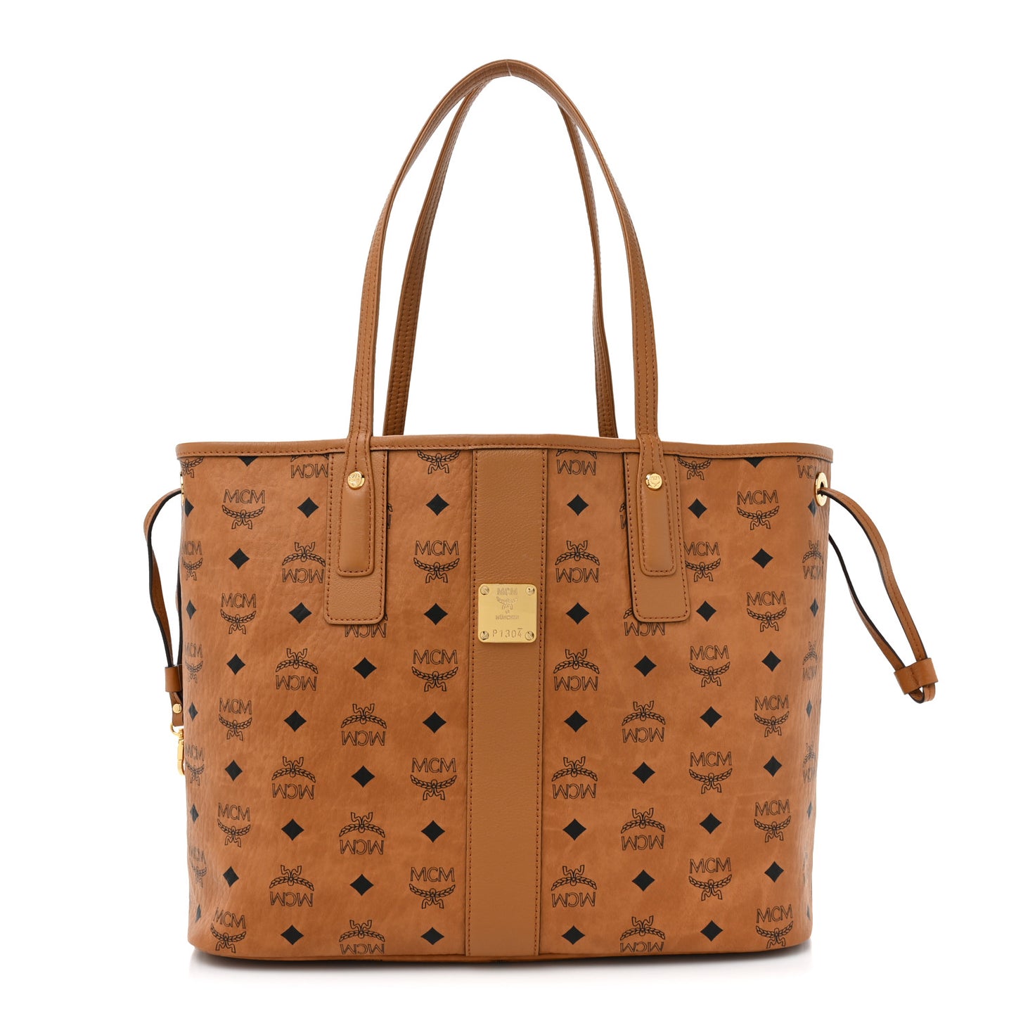 Visetos Medium Liz Reversible Shopper Tote Cognac