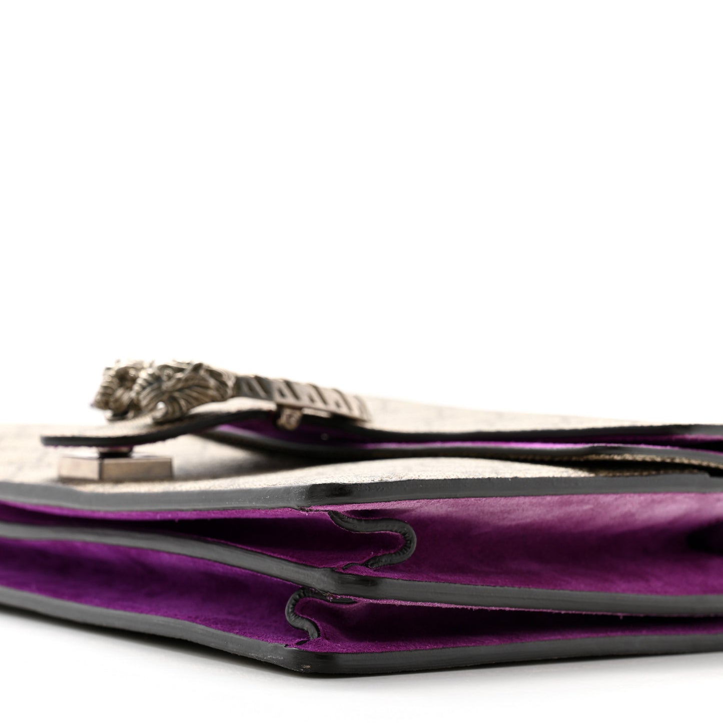 GG Supreme Monogram Suede Small Dionysus Shoulder Bag Purple