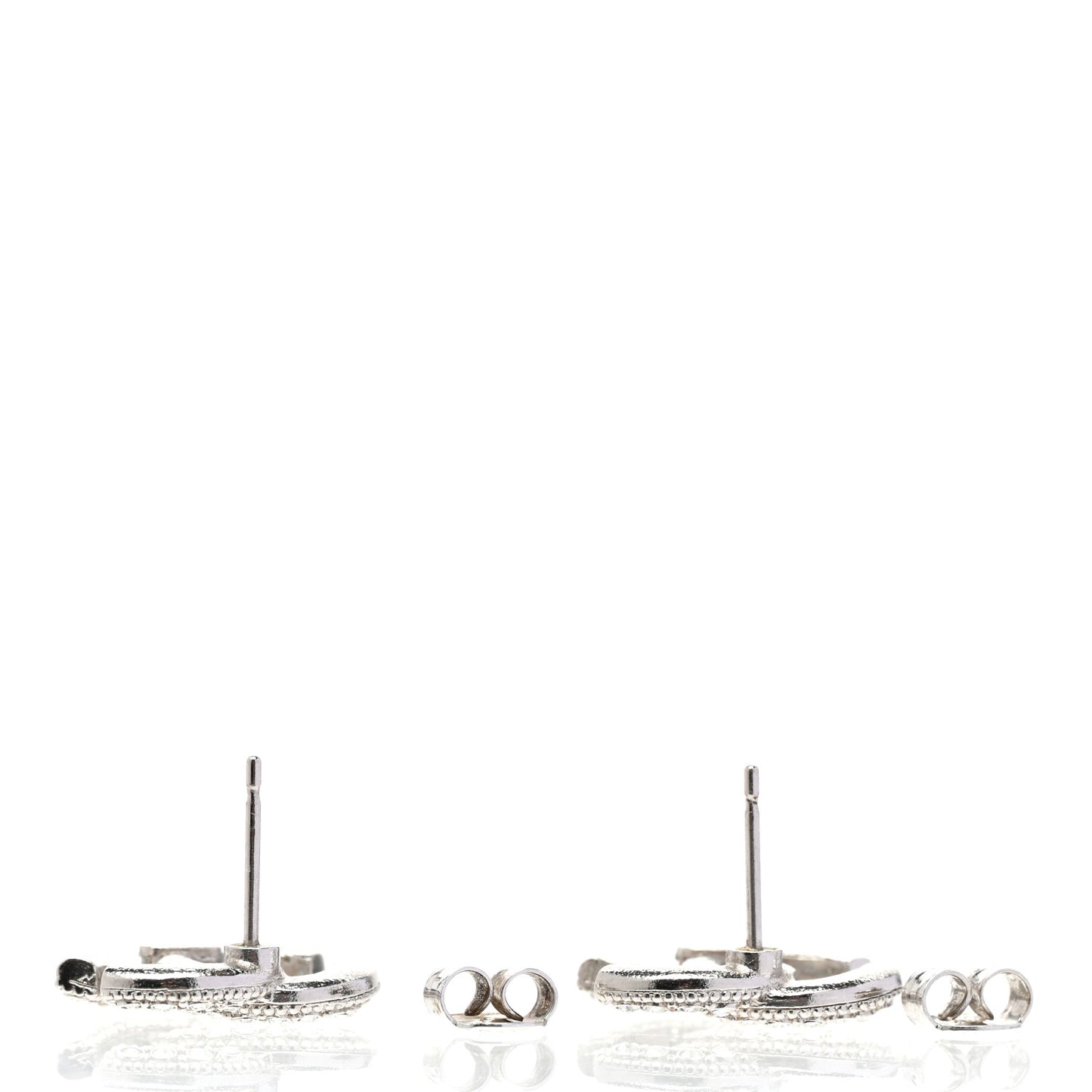 Crystal CC Earrings Silver