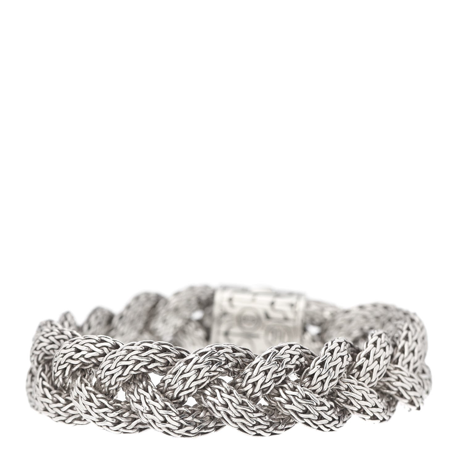 John Hardy Sterling Silver 14mm Braided Classic Chain Bracelet 1 of 5