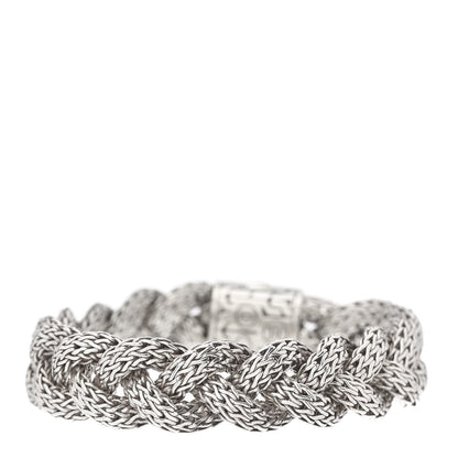 John Hardy Sterling Silver 14mm Braided Classic Chain Bracelet 1 of 5