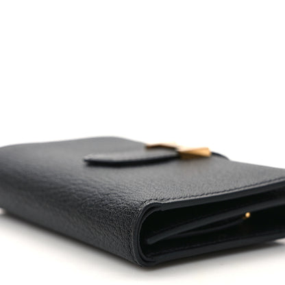Hermes Epsom Tri-Fold Compact Bearn Wallet Black 8 of 9