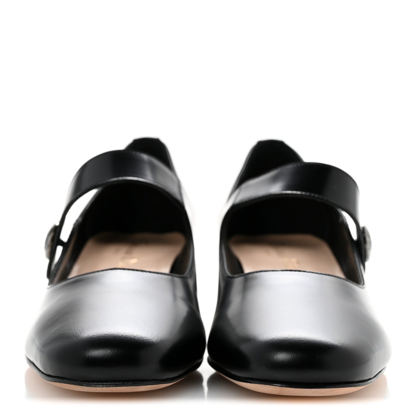 Brushed Calfskin Uniform 30mm Pumps 36.5 Black