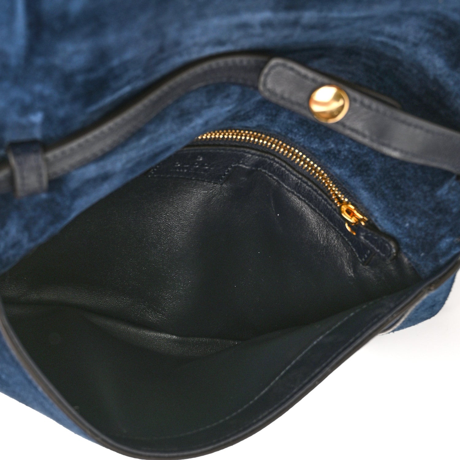 Gucci Suede Talco Roxy Calfskin Blondie Chain Shoulder Flap Bag Blondie Blue 5 of 12