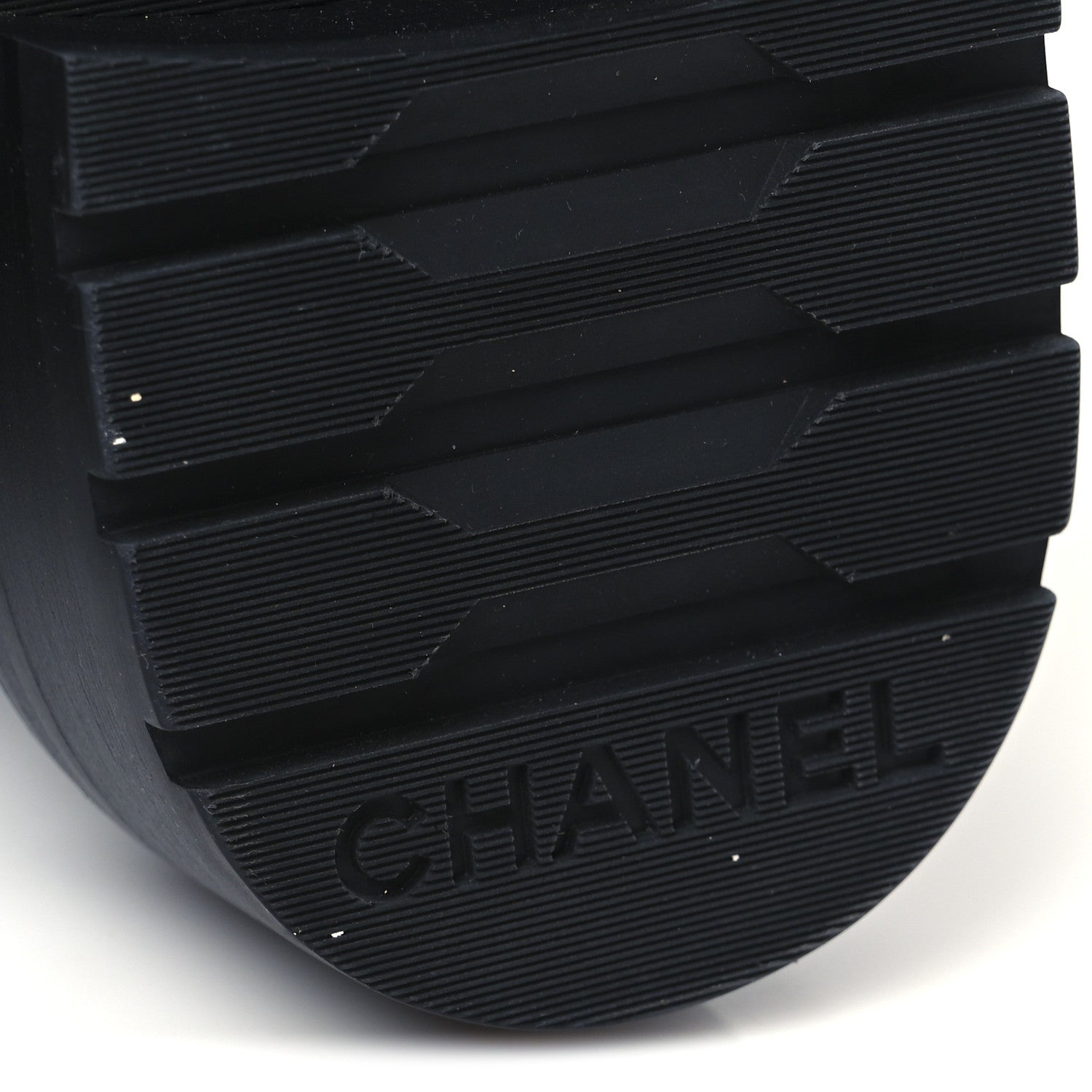 Chanel Shiny Calfskin Quilted Lace Up Combat Boots 37 Black 7 of 11