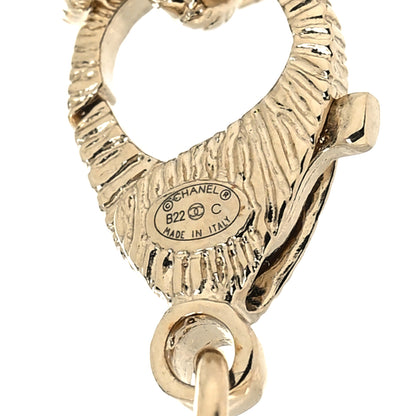 Chanel Pearl Crystal CC Camellia Short Necklace Gold 5 of 5