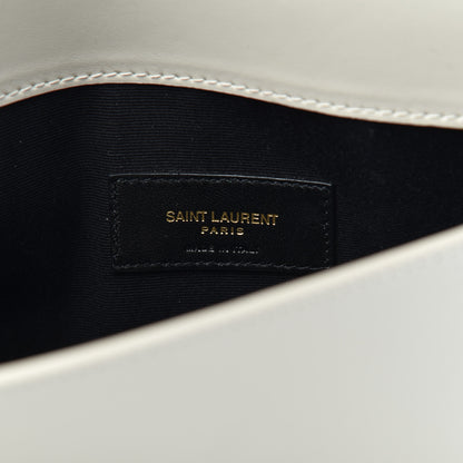 Saint Laurent Smooth Shiny Calfskin Uptown Pouch Crema Soft 6 of 9