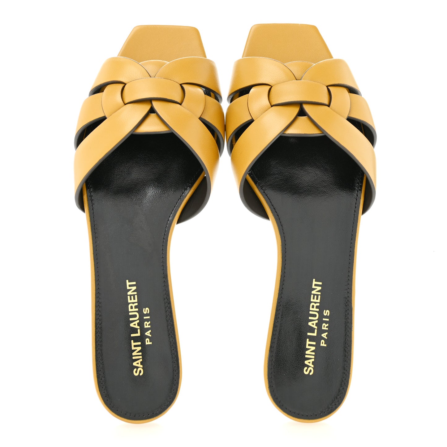 Calfskin Nu Pied 05 Slide Sandals 36.5 Safari Khaki