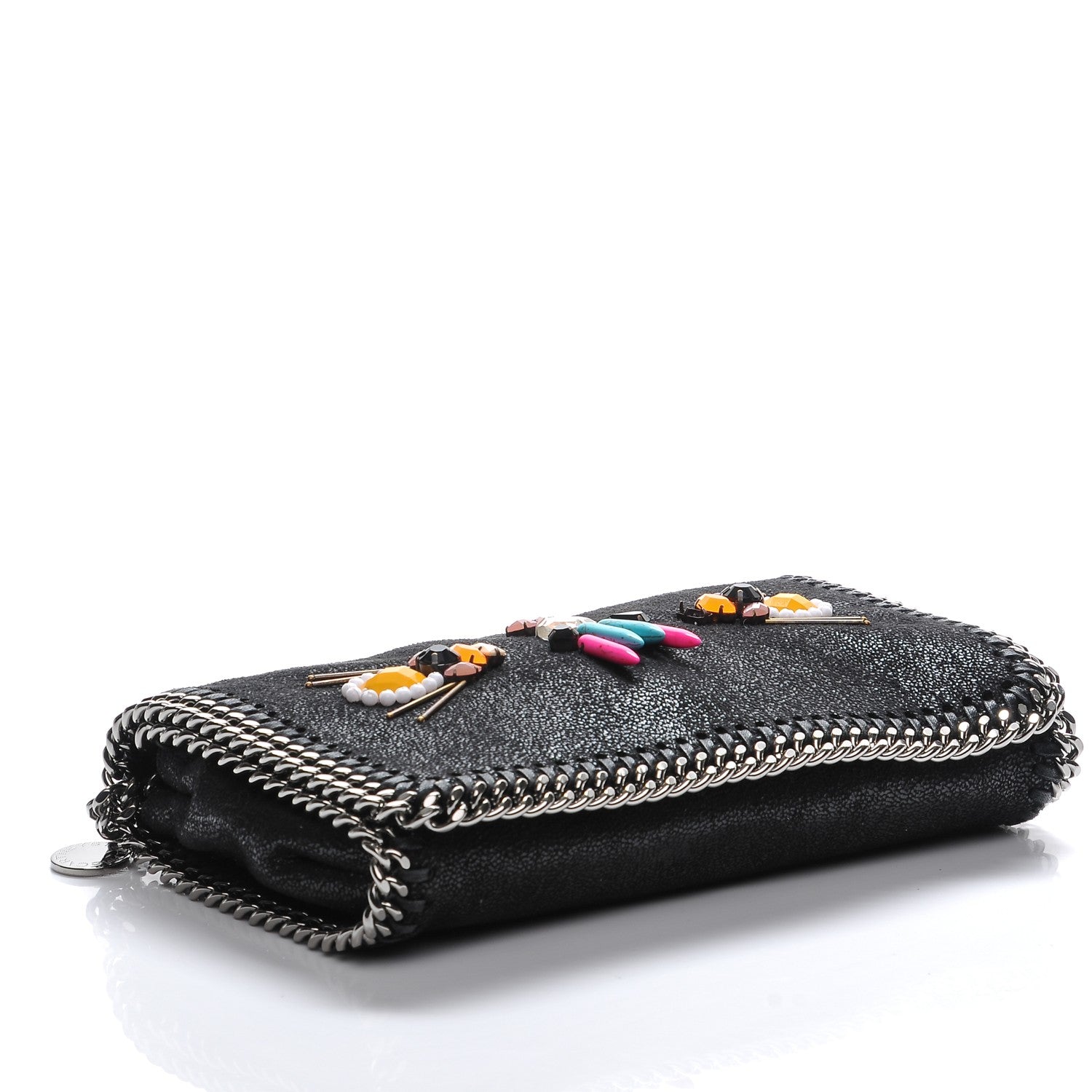Stella McCartney Shaggy Deer Falabella Crystal Embellished Crossbody Bag Black 4 of 8