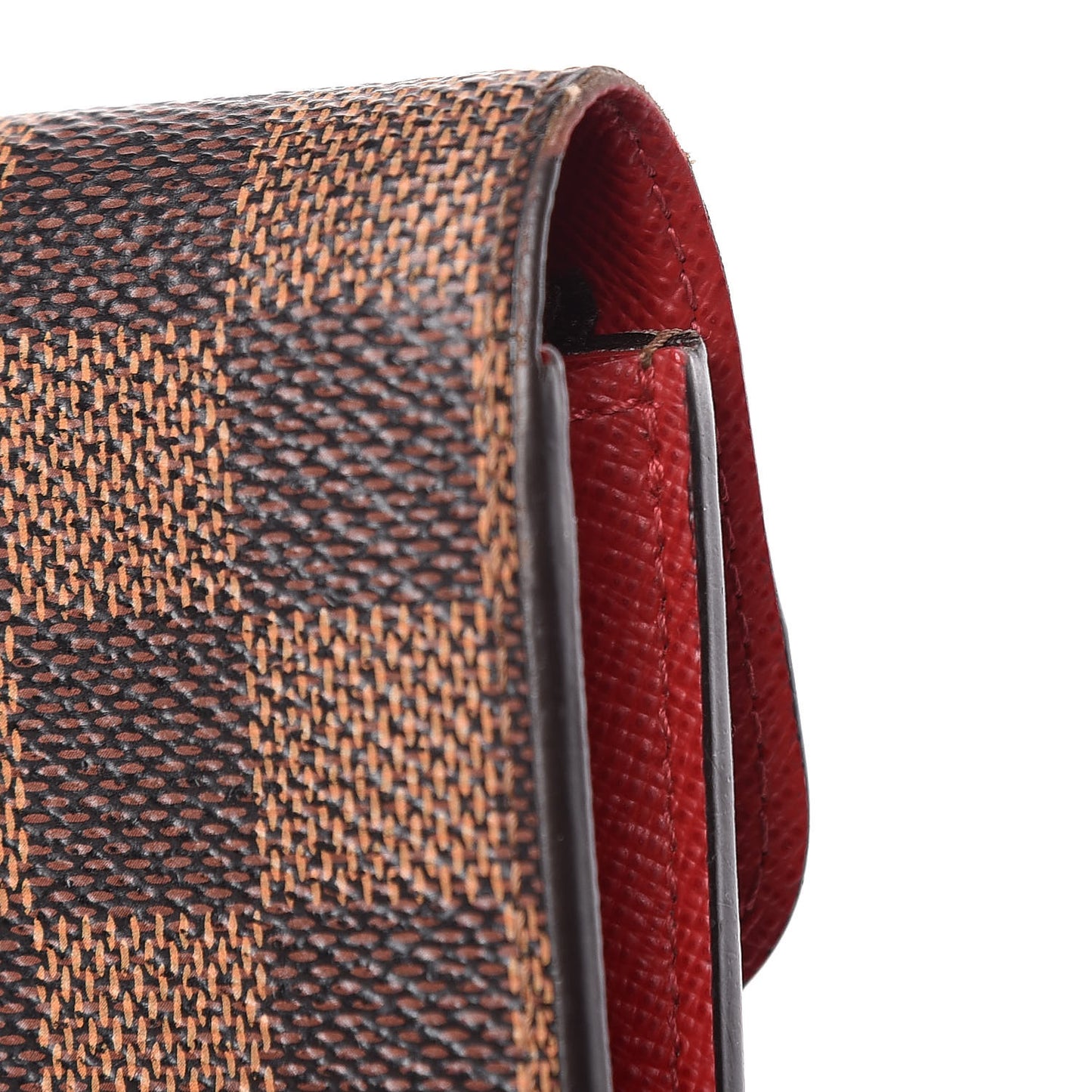 Damier Ebene Emilie Wallet Red