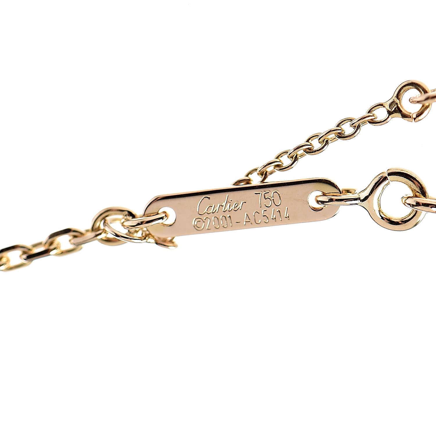 Cartier 18K Yellow Gold Diamond Hearts And Symbols Pendant Necklace 7 of 7