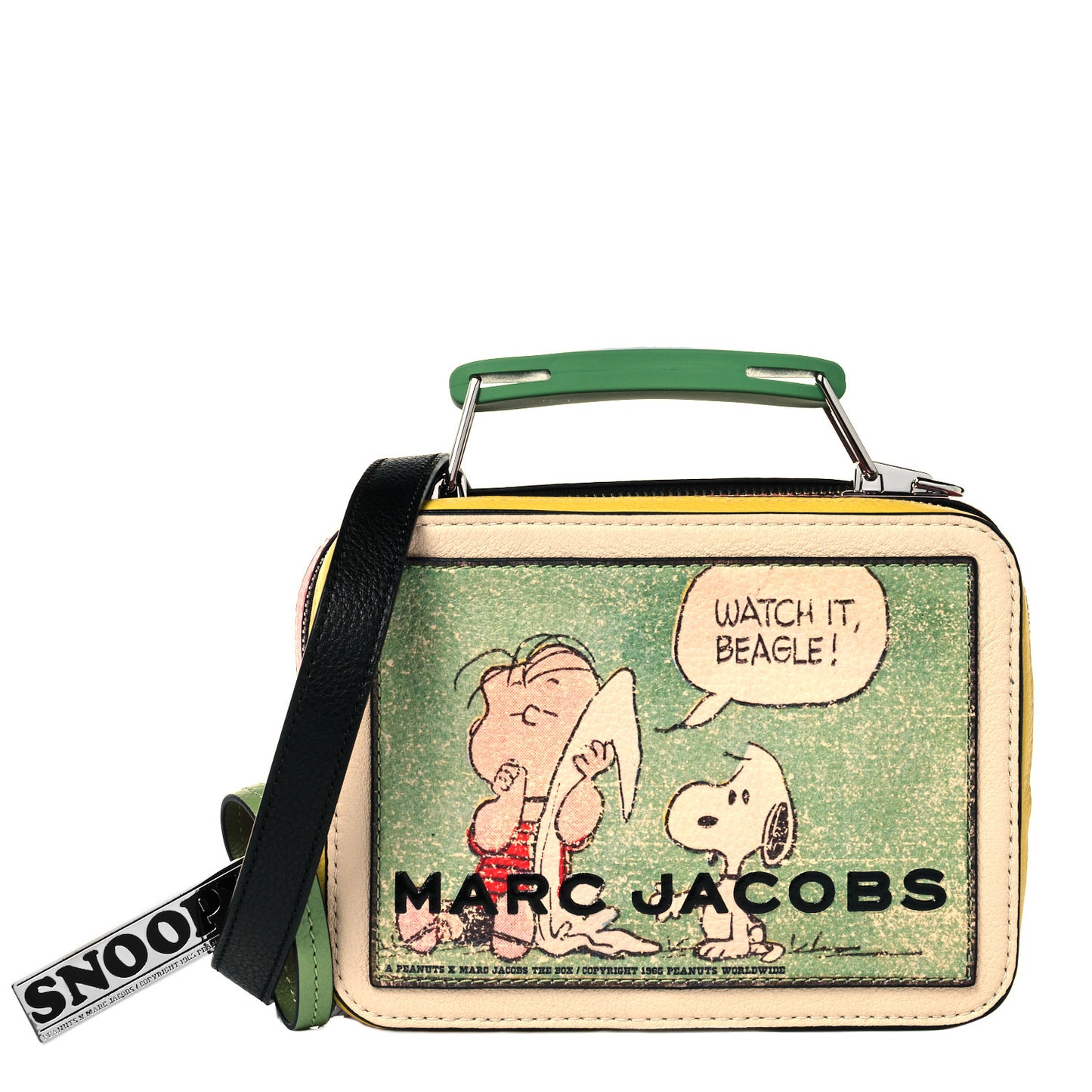 X Peanuts Calfskin The Box 20 Crossbody Yellow Multicolor
