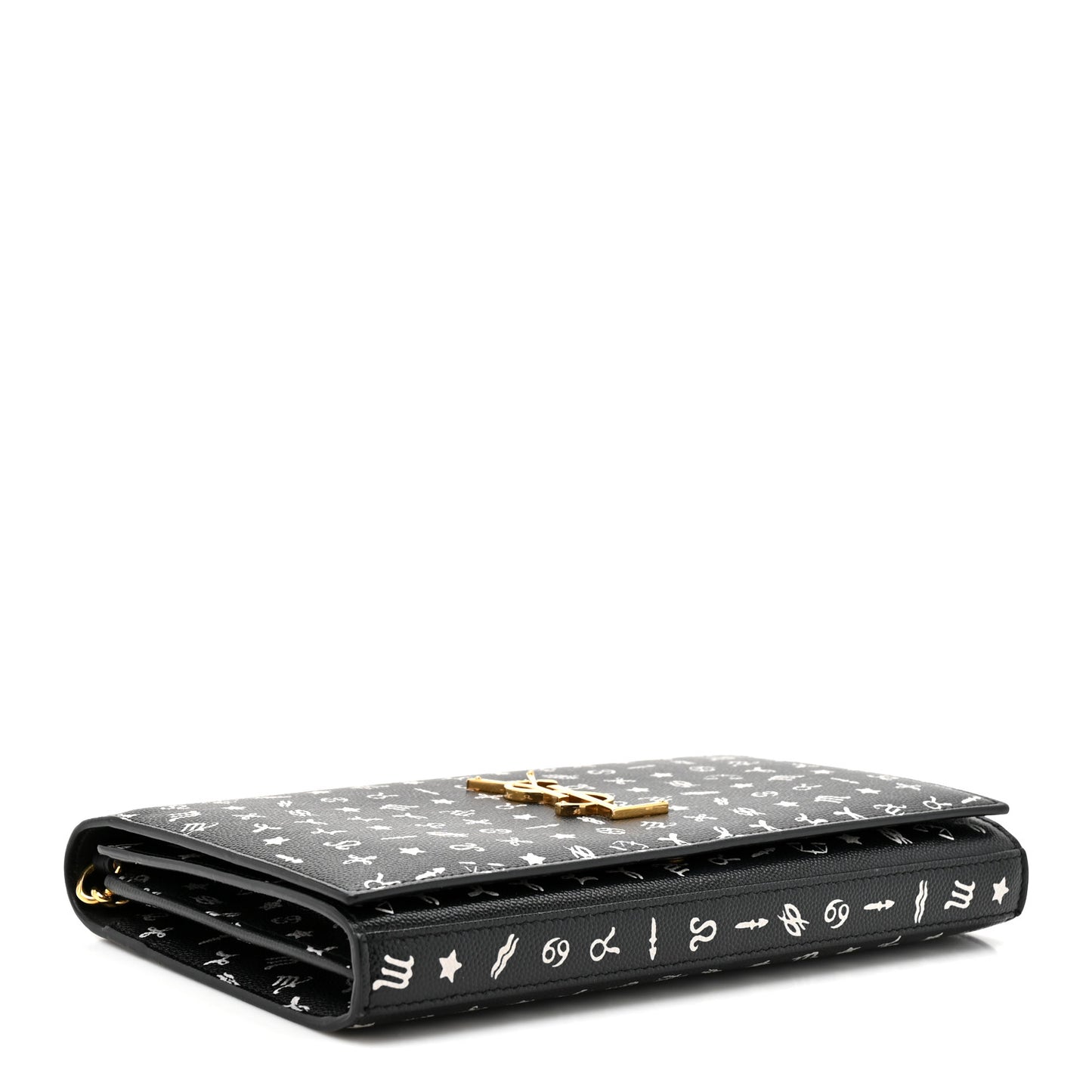 Grain De Poudre Zodiac Print Small Monogram Kate Satchel Black Black