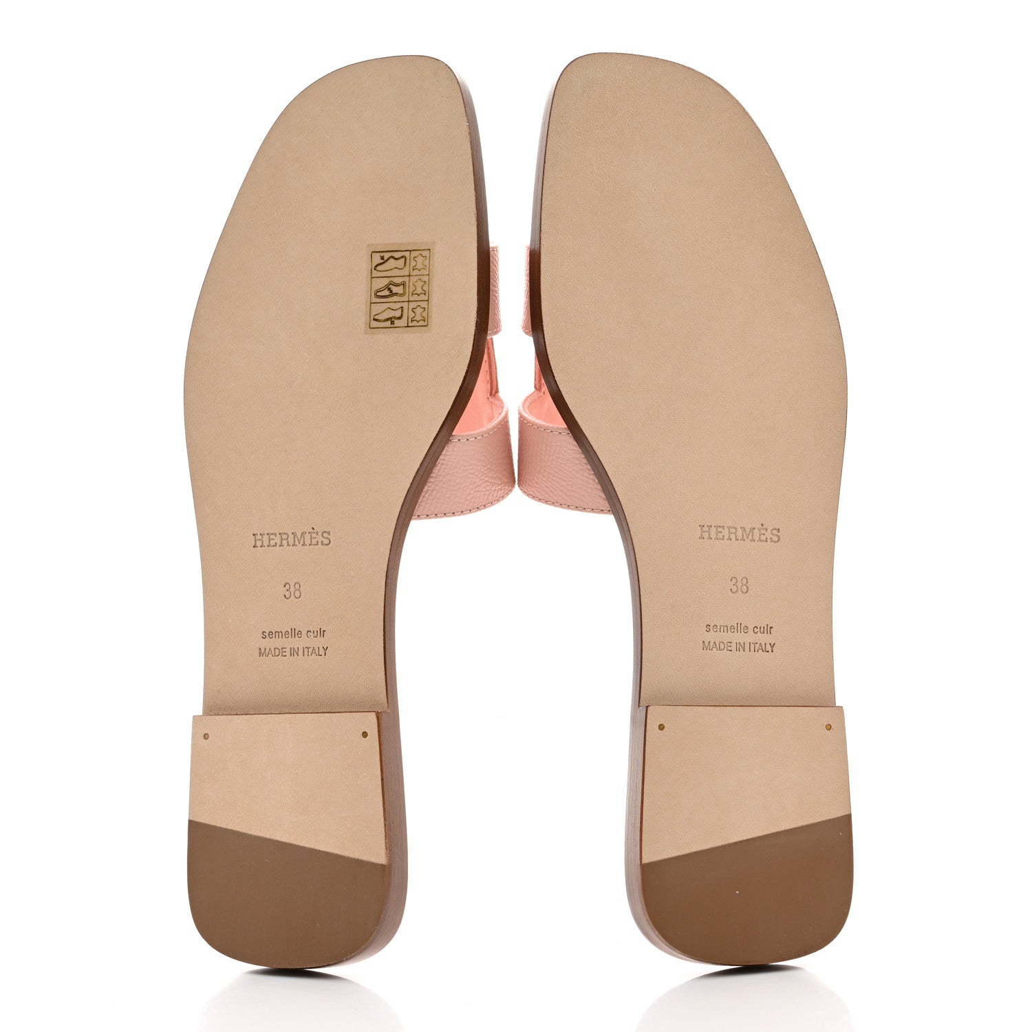 Hermes Epsom Oran Sandals 38 Rose Pale 5 of 8