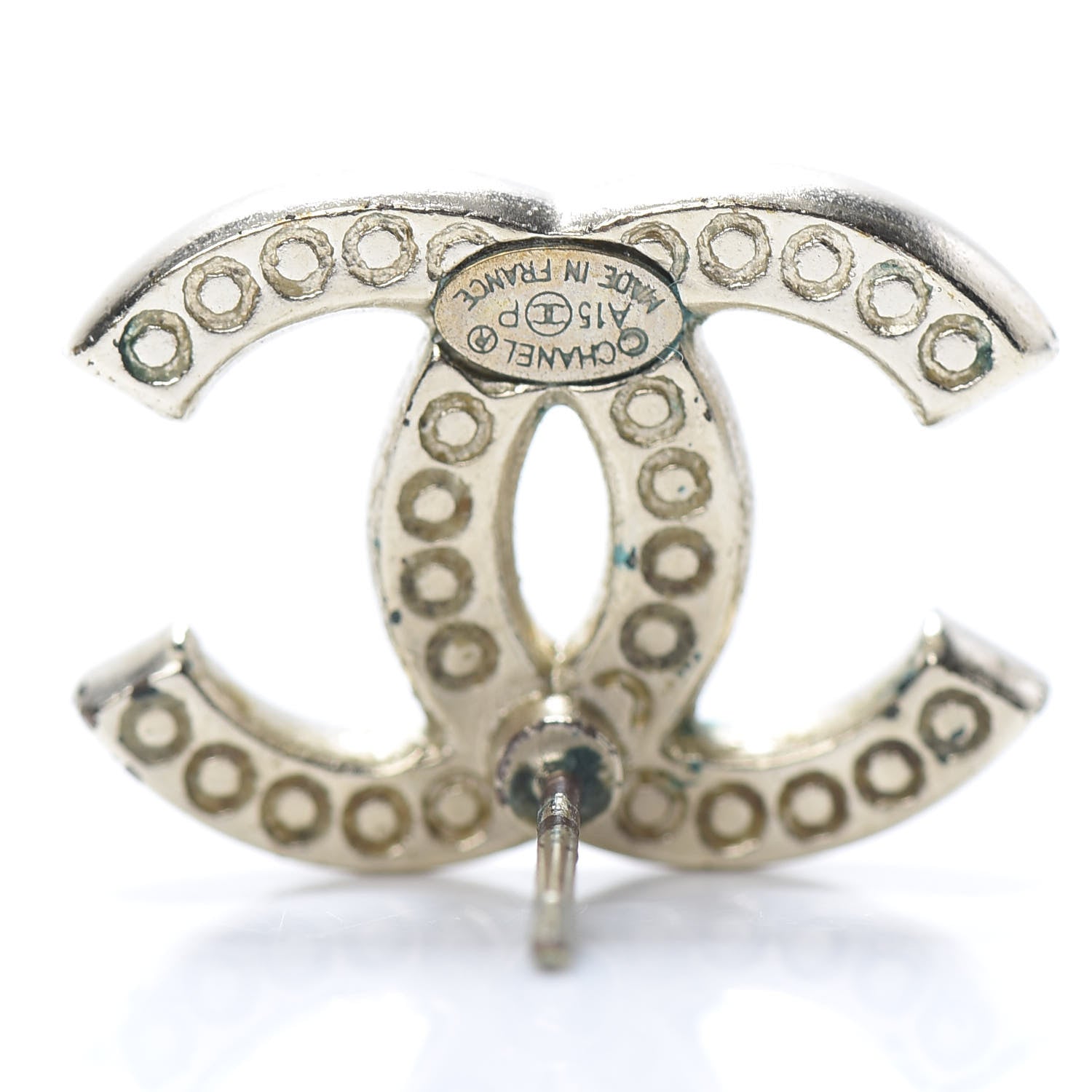 Chanel Crystal CC Earrings Gold 4 of 8