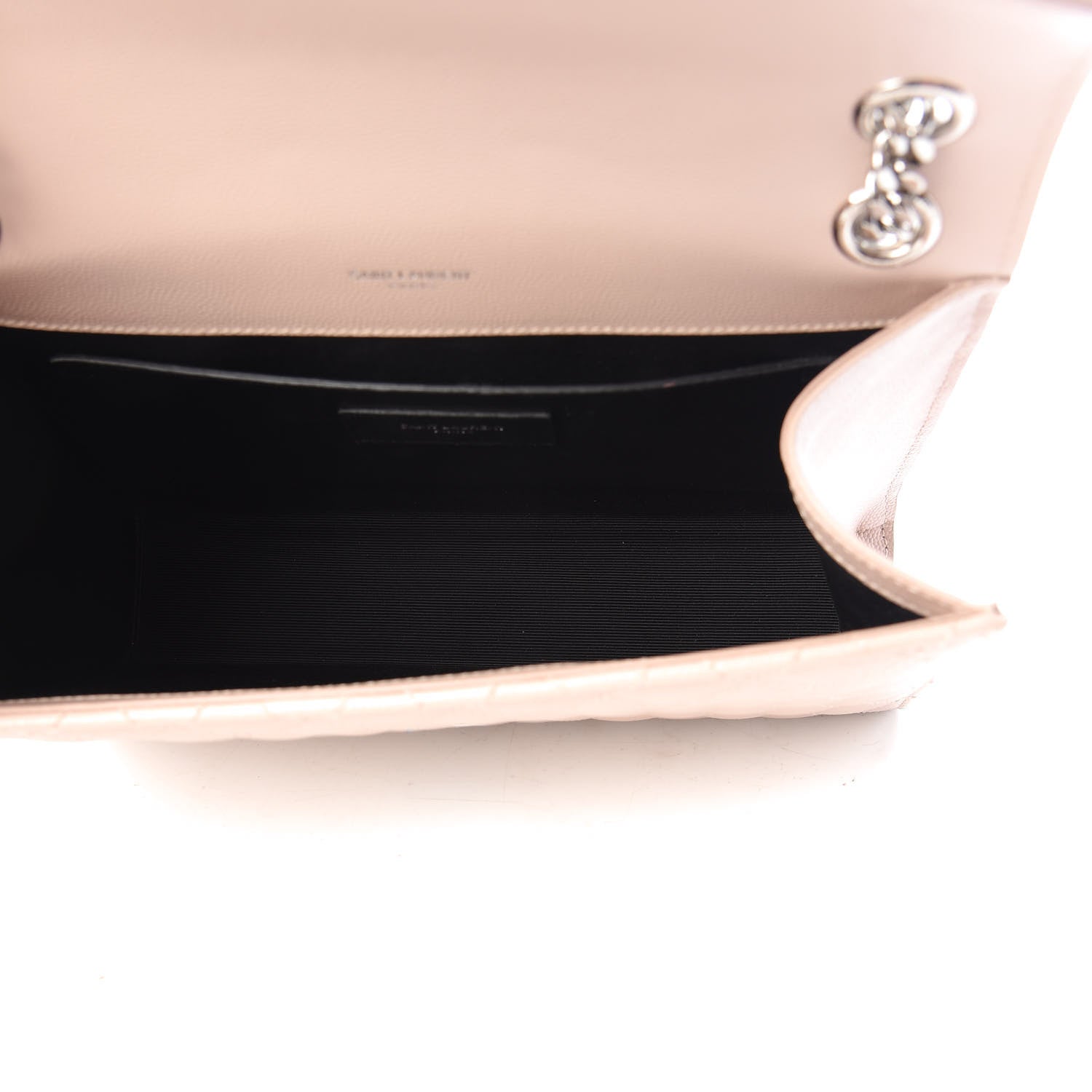 Saint Laurent Grain De Poudre Textured Mixed Matelasse Medium Triquilt Monogram Satchel Marble Pink 5 of 8