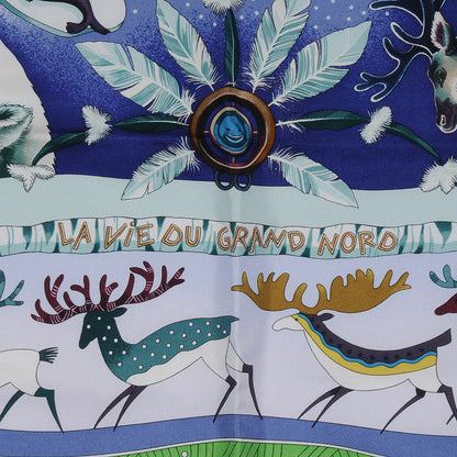 Hermes Silk La Vie Du Grand Nord Scarf 90 3 of 5