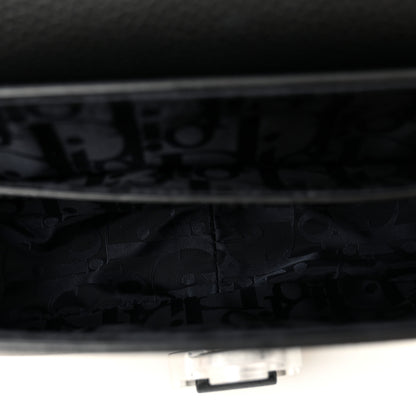 Christian Dior Grained Calfskin Saddle Messenger Bag With Strap Black 4 of 12