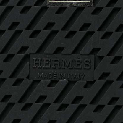 Hermes Calfskin Womens Chypre Sandals 37 Black 6 of 8