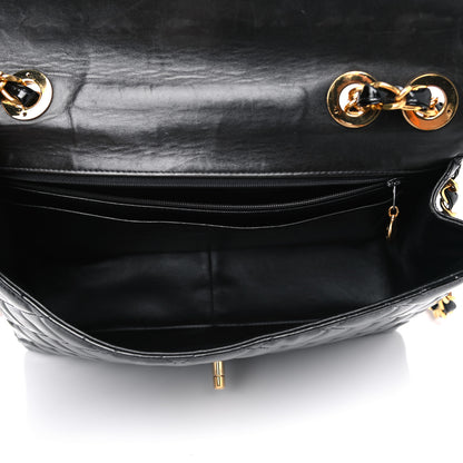 Chanel Patent Quilted XL Jumbo Single Flap Black 3 of 14