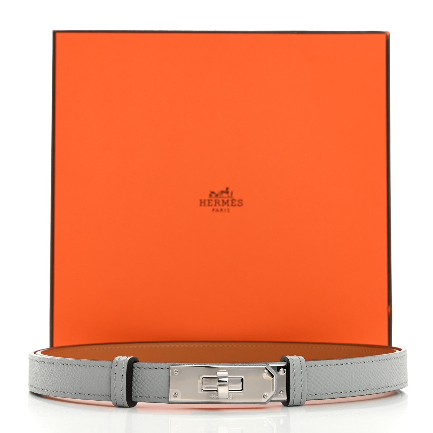 Hermes Epsom Kelly Belt Bleu Glacier 4 of 4