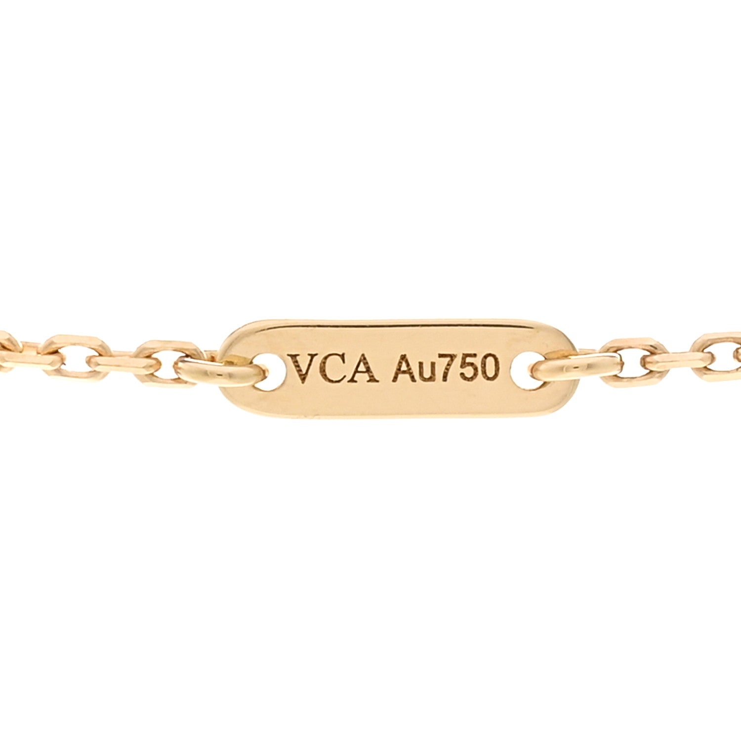 Van Cleef & Arpels 18K Yellow Gold Mother of Pearl Sweet Alhambra Pendant Necklace 4 of 6