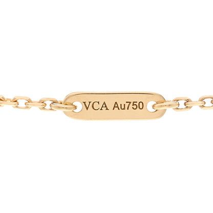 Van Cleef & Arpels 18K Yellow Gold Mother of Pearl Sweet Alhambra Pendant Necklace 4 of 6