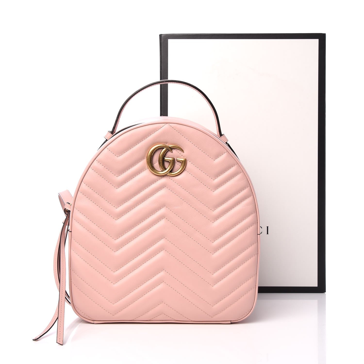 Gucci Calfskin Matelasse GG Marmont Dome Backpack Perfect Pink 8 of 8