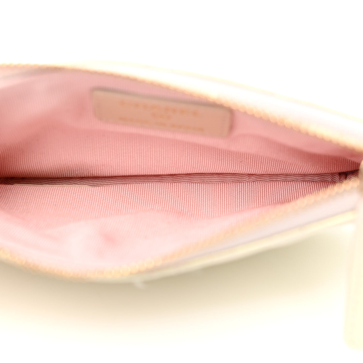 Chanel Iridescent Lambskin Quilted Small Cosmetic Case Ivory 5 of 8