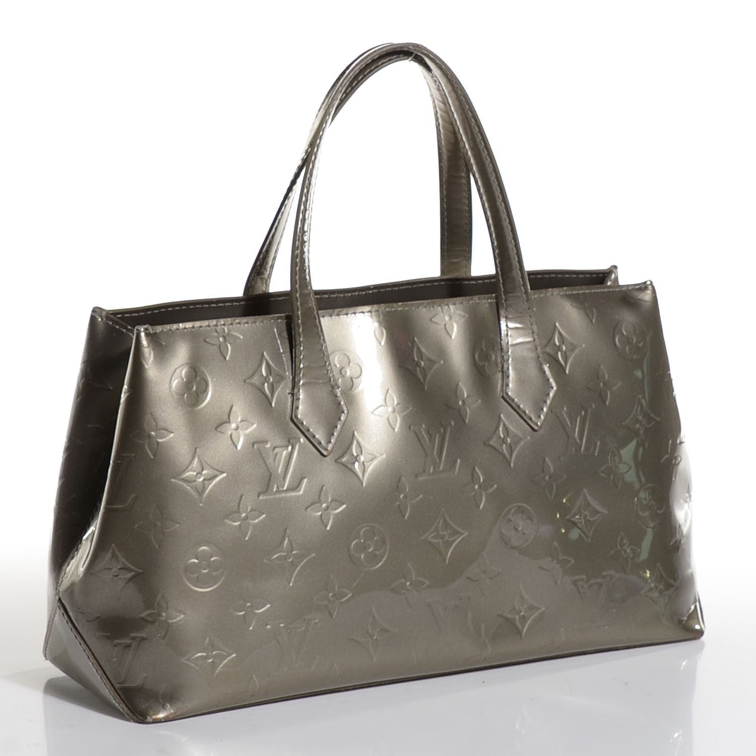 Louis Vuitton Vernis Wilshire PM Gris Art Deco 3 of 7