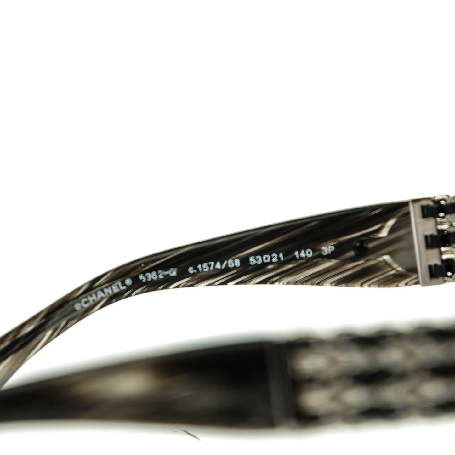 Square Chain Sunglasses 5362-Q Shaded Black