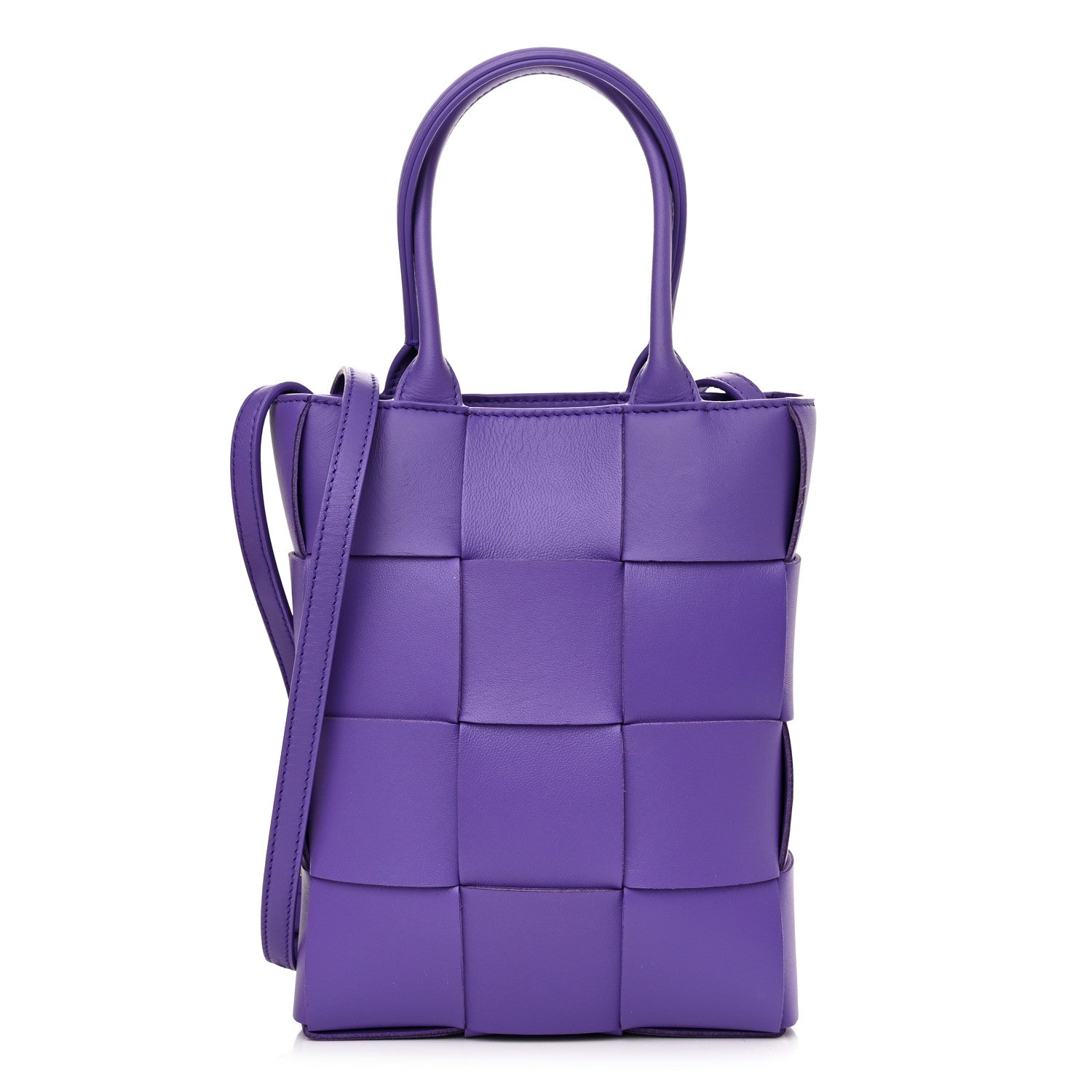 Bottega Veneta Lambskin Maxi Intrecciato North South Cassette Tote Purple 1 of 9